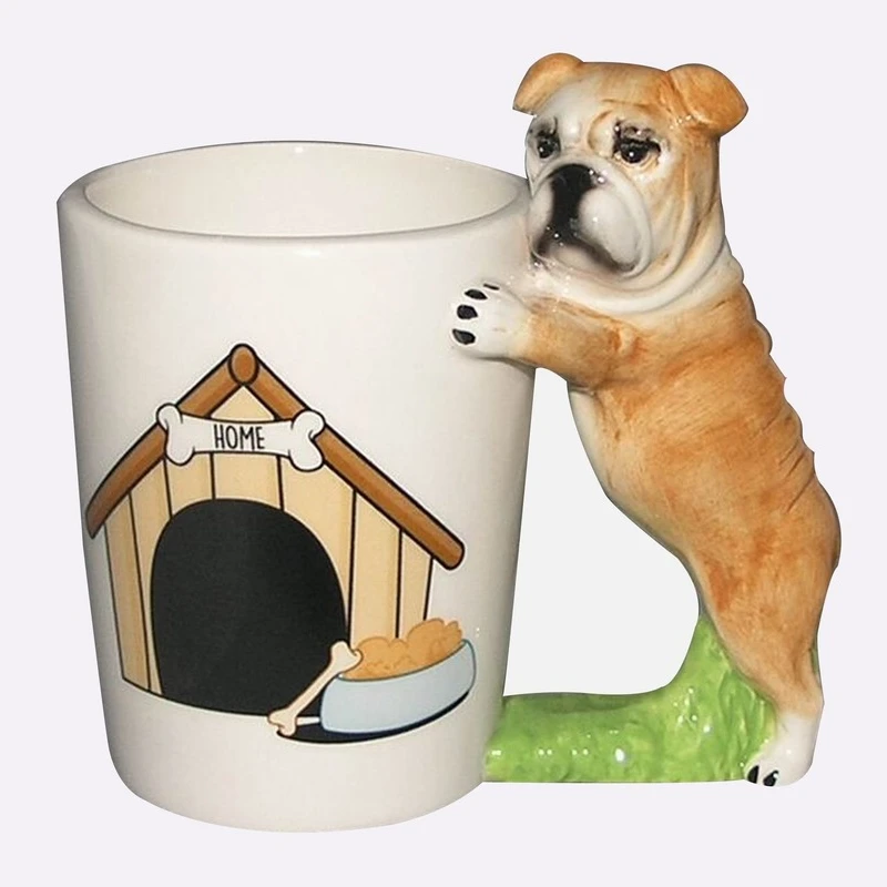 

3D Dog Coffee Mugs Cute Tea Cups Funny Mark Handpainted Creative Drinkware