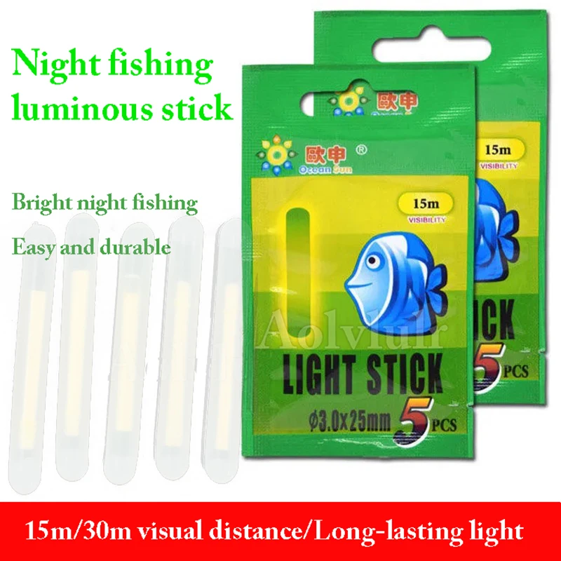 

5/30/60 Pcs 4.5*37mm Fishing Float Fluorescent Lightstick Light Night Float Rod Lights Dark Glow Stick Useful Lots Fishing Tool