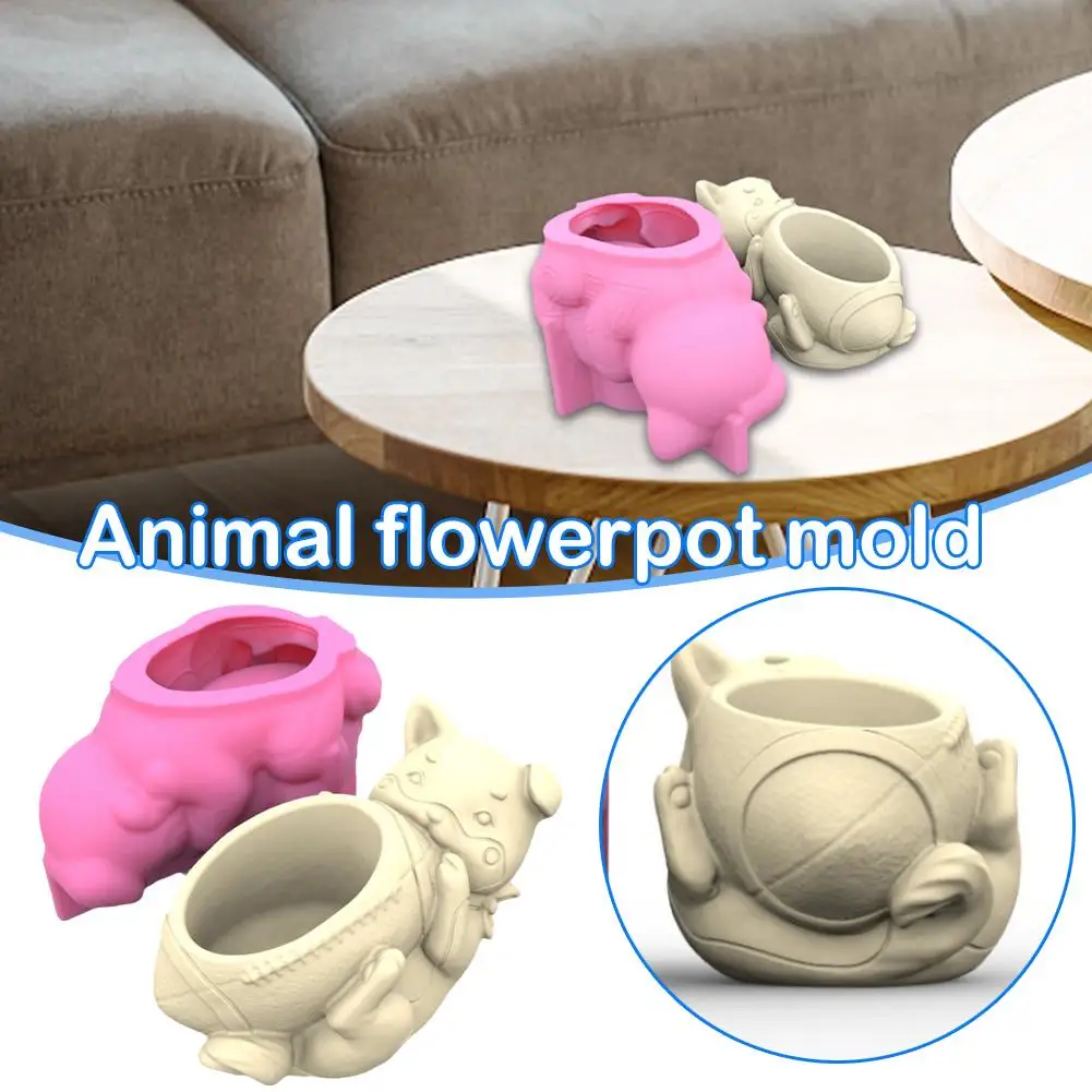

Силиконовая форма «сделай сам» для цветочных горшков, форма для креативных собачьих горшков, форма для изготовления семейных коробок