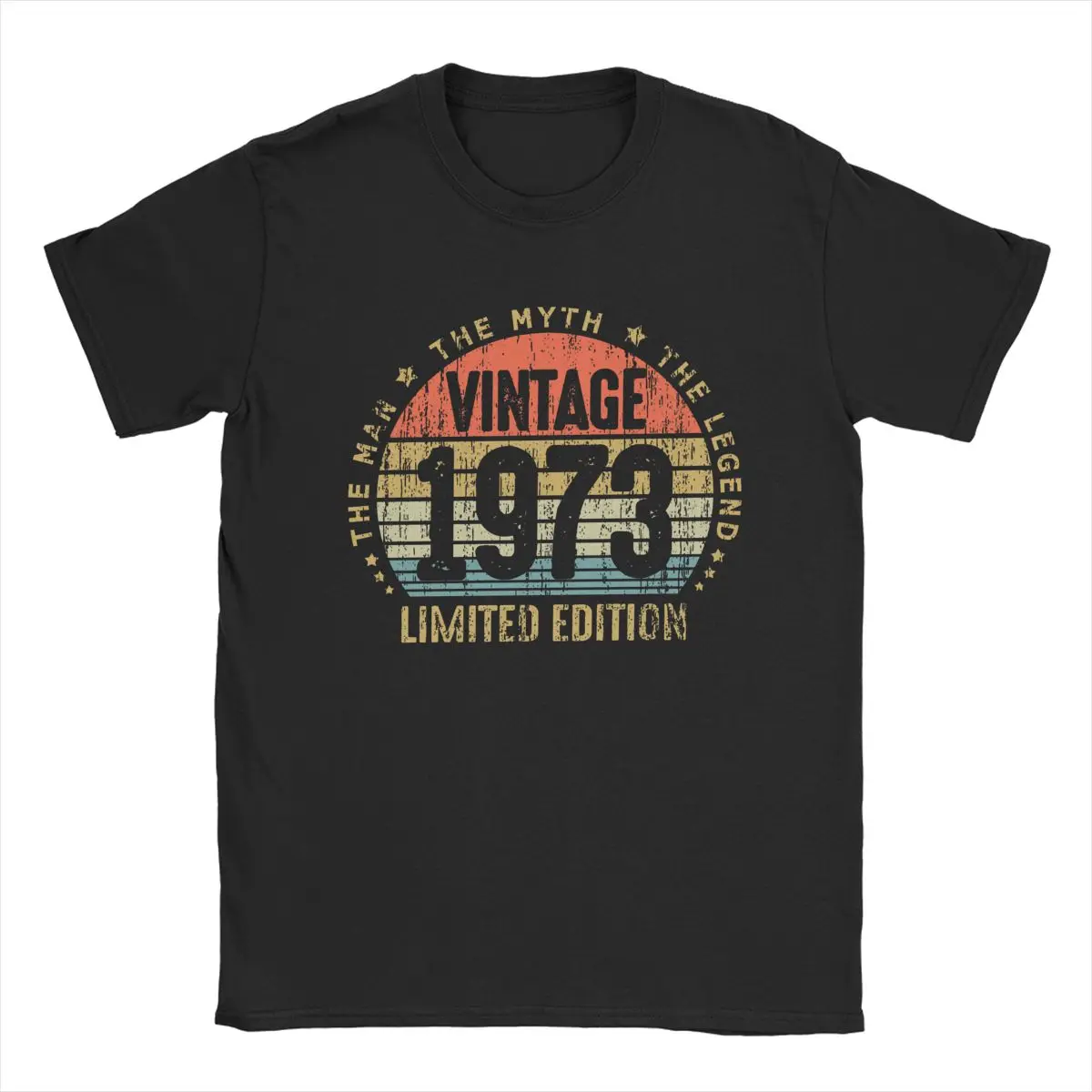 

Vintage 1973 Born In 1973 Men T Shirt 50 Years Old Humor Tees Short Sleeve T-Shirt Pure Cotton Birthday Present Clothing