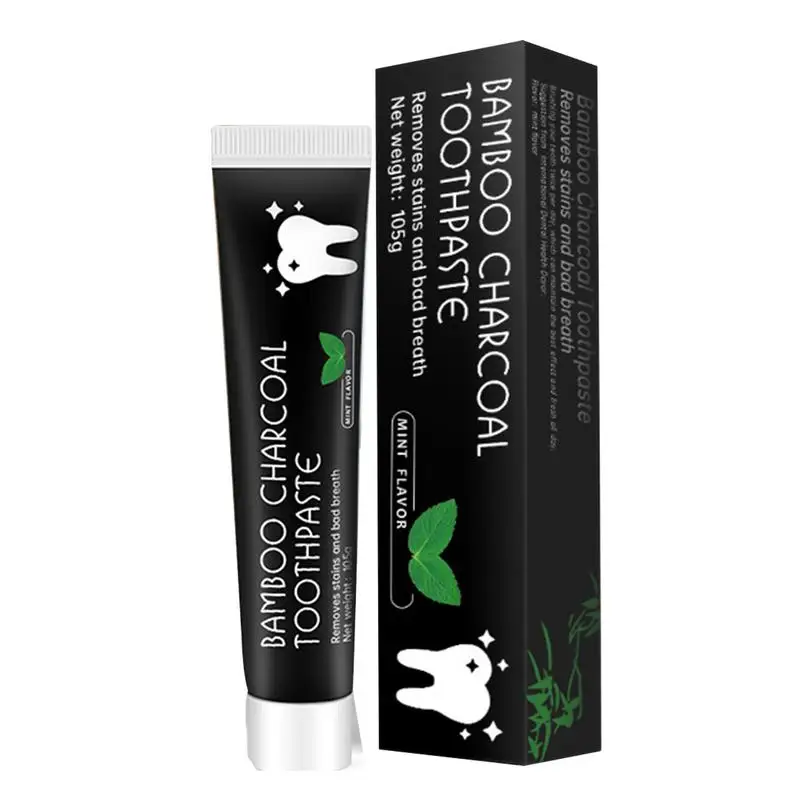 

105g Natural Bamboo Charcoal Toothpaste Teeth Whitening Black Toothpaste Removes Stains Oral Tooth Care
