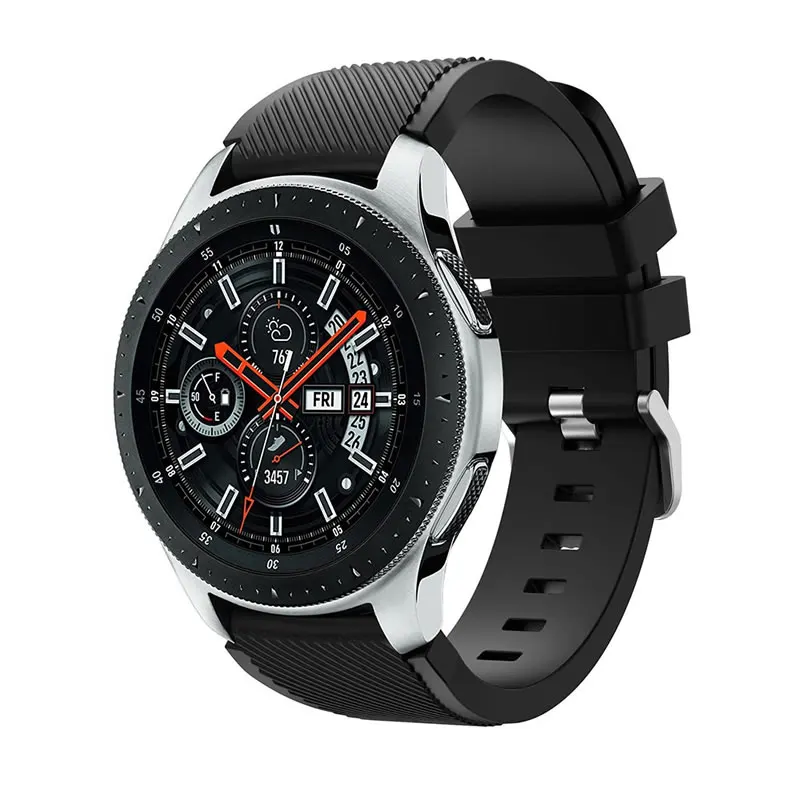 Фото Ремешок силиконовый для Samsung Galaxy Watch 4/Classic/46 мм/42 мм/Active 2 Gear s3/S2, браслет для Huawei GT/2/GT2/3 Pro, 22 мм 20 мм №2