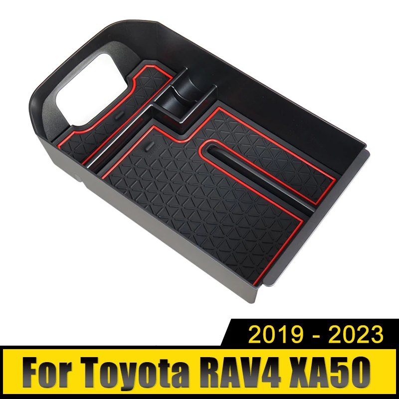 

For Toyota RAV4 XA50 2019 2020 2021 2022 2023 Car Central Armrest Storage Box Center Console Flocking Organizer Tray Accessories