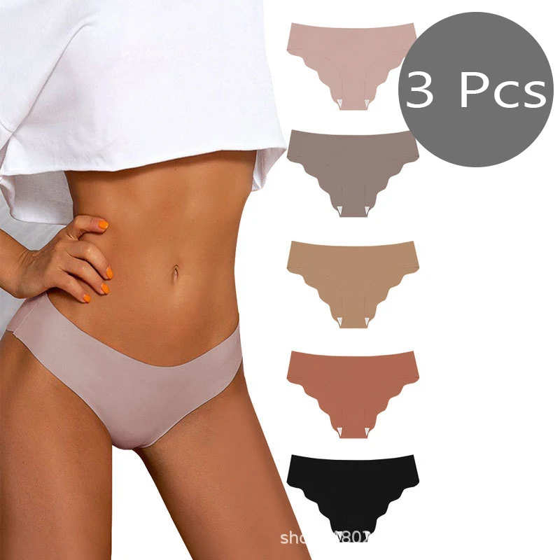 

3 шт./комплект, женские шелковые трусы-невидимки