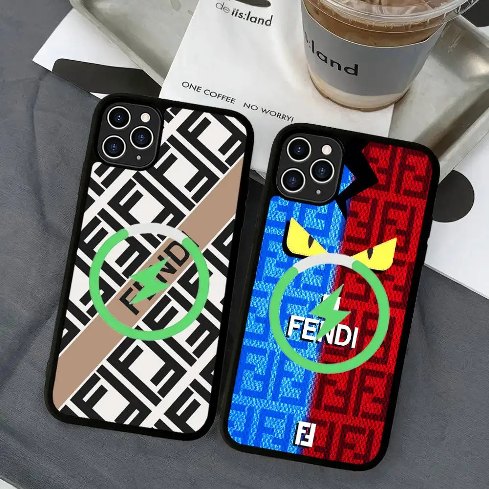 Роскошный магнитный беспроводной чехол для телефона с логотипом Fendi для iPhone 17 16 15 14 13 12 11 Pro Max Plus Mag Phone Cover (art.: 3920dc2ec4cf4) - 3920dc2ec4cf4