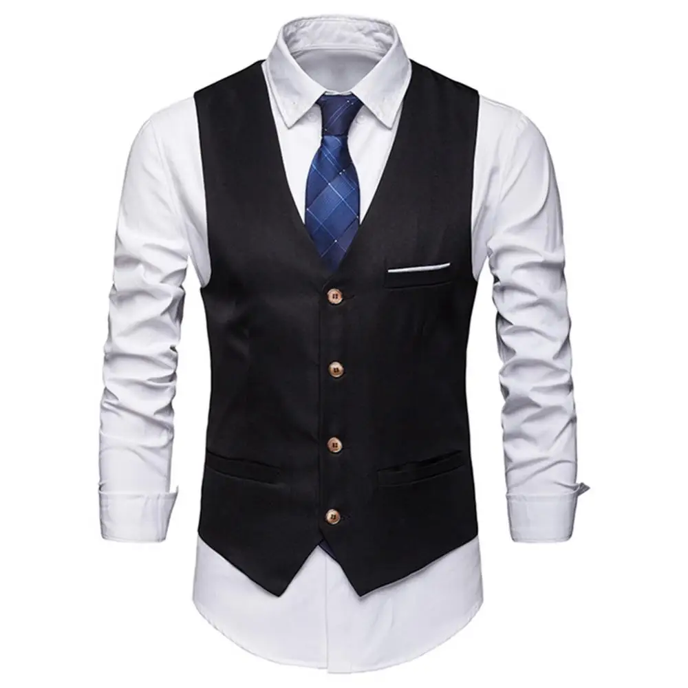 

Sleeveless Business Slim Vests Hombre Formal For Casual Vest Mens Suit Fits Vest Men Chaleco Homme Dress Gilet Waistcoat Male