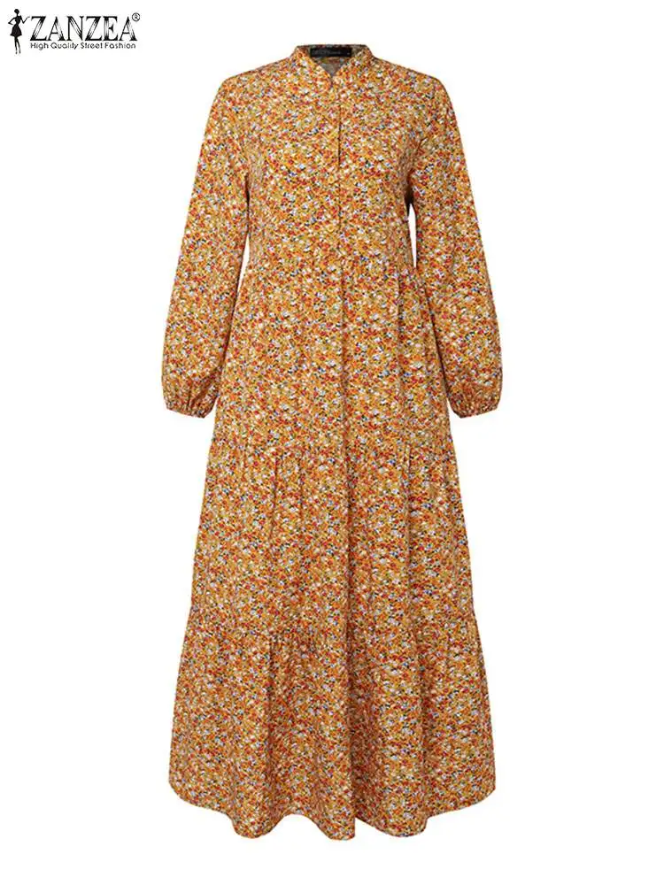 Элегантное мусульманское модное Макси-платье ZANZEA Женский исламский хиджаб с
