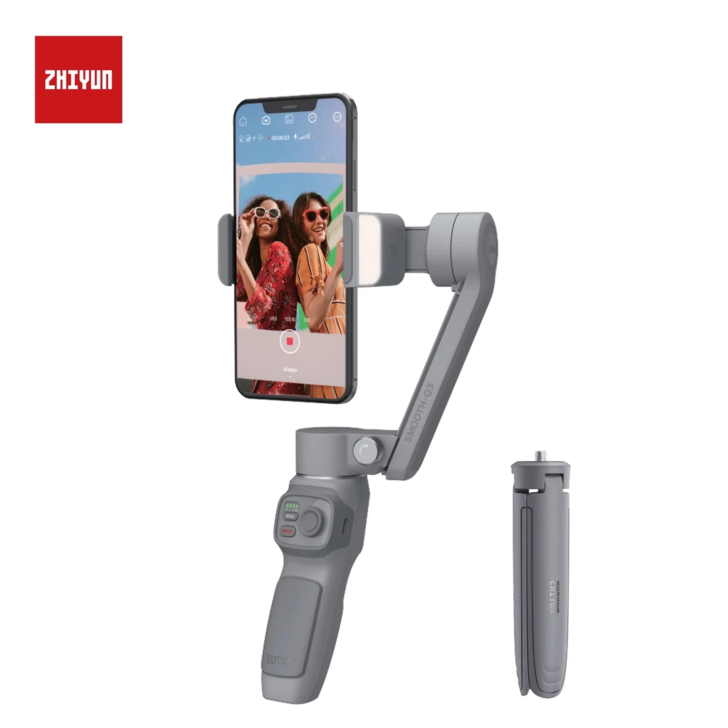 ZHIYUN официальный Гладкий Q3 смартфон Gimbal 3-осевой Гибкий ручной стабилизатор для