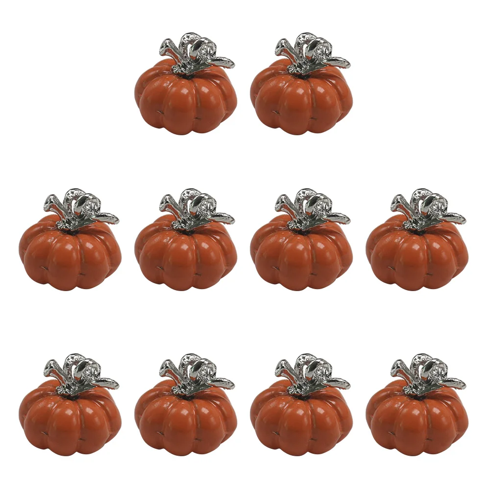 

10 Alloy Pendants DIY Colorful Pumpkin Making Accessory Charms for Necklace