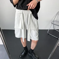 summer 4 color suit shorts men fashion society mens dress shorts korean loose casual ice silk shorts mens five point pants m 3xl