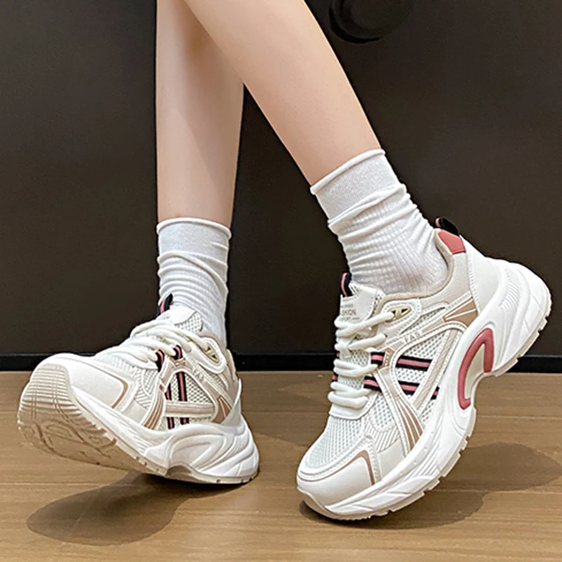 Женские кроссовки на платформе повседневная спортивная обувь с винтажным