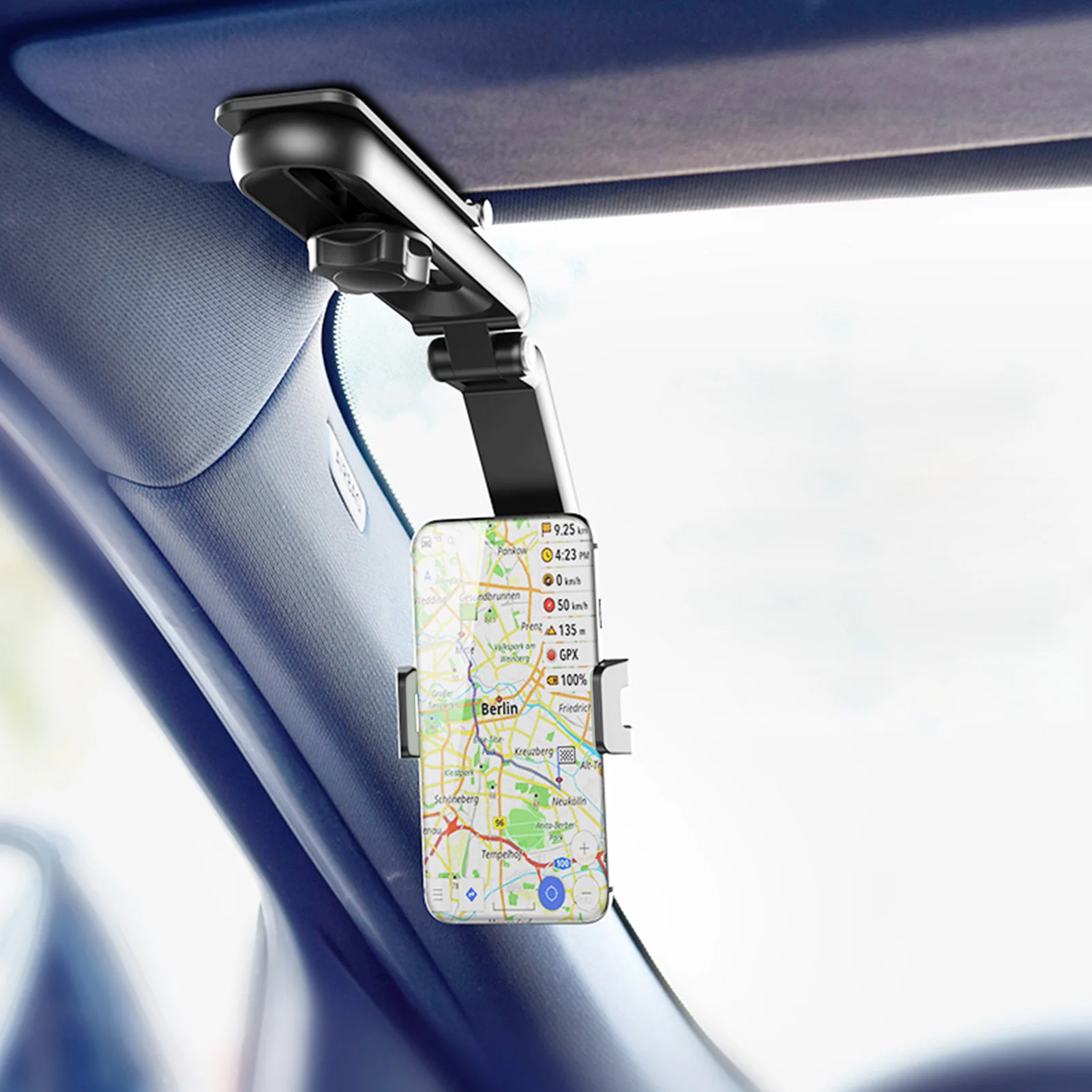 

Rearview Mirror Phone Holder For Car Car Phone Holder Dashboard Car Phone Holder Mount With 360 Degree Rotation Suitable For 4