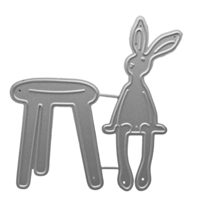

Delicate Easter Bunny Cutting Dies Blade Punch Stencils Embossing Template