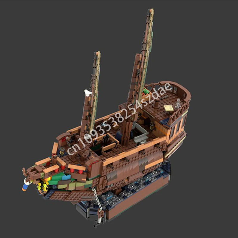 Фото 1891 шт. Moc мусорный корабль архитектурная модель строительные блоки DIY креативная сборка кирпичи детский праздничный подарок №2
