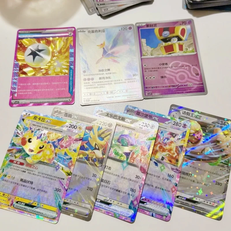 Фото Оригинальный набор коллекционных карт Pokémon TCG (китайская версия) Scarlet Violet Stellar Crystal CSV9C 17.0: подарочный набор, бустер-пак, игровая карта, набор монет №4