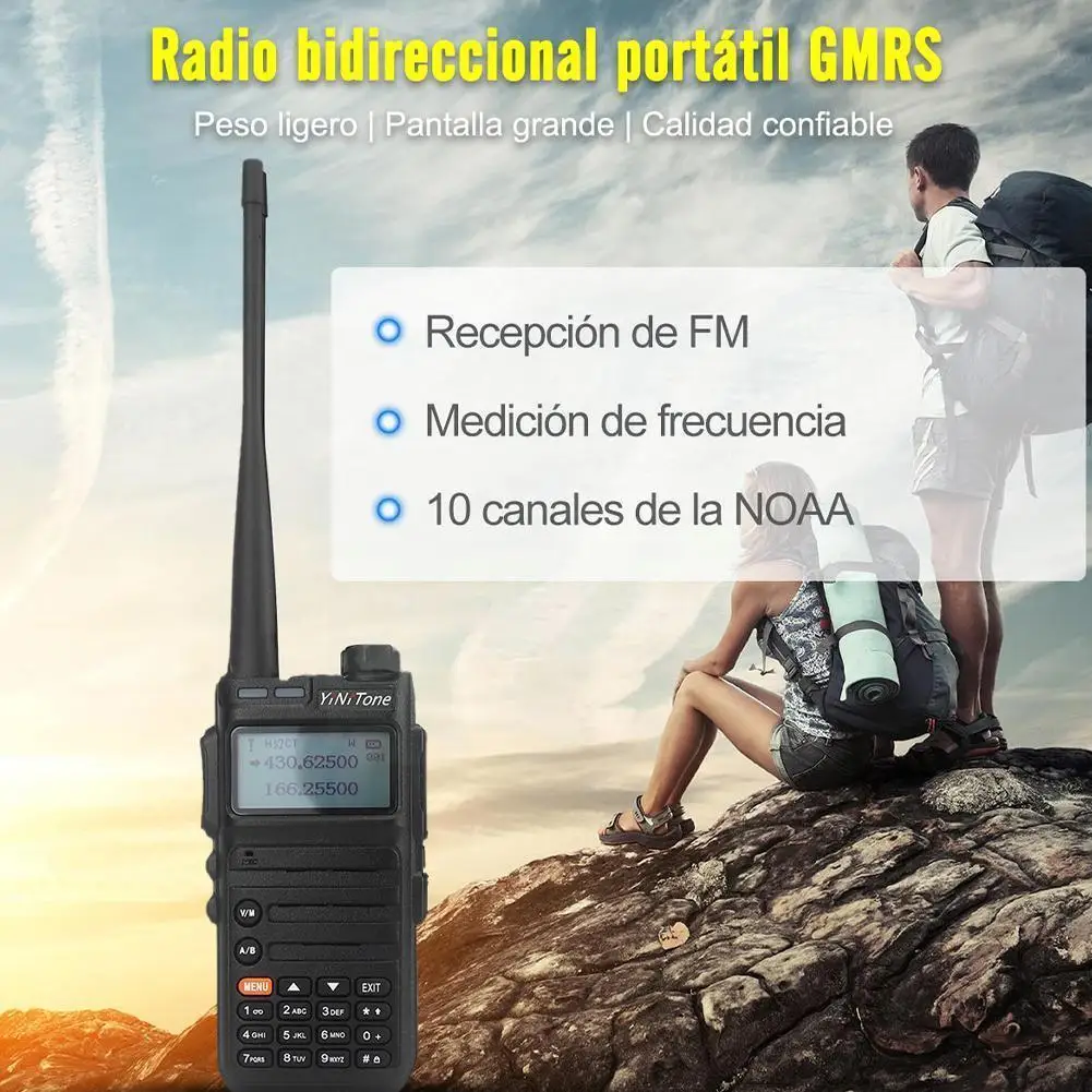 

Radio Stations Long Range Walkie-talkies Profesional Yinitone Ht-uv1 5w 136-174/400-520mhz Power Dual-segment High Q0d2