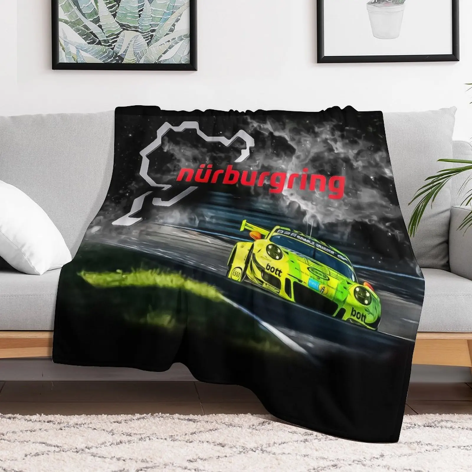 Плед с принтом nurburgring роскошные свободные тепловые одеяла в клетку