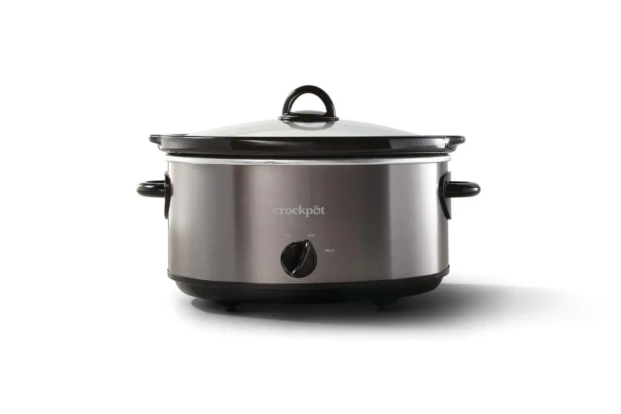 

Crockpot™ 6-Quart Manual Slow Cooker, Black and Stainless Steel