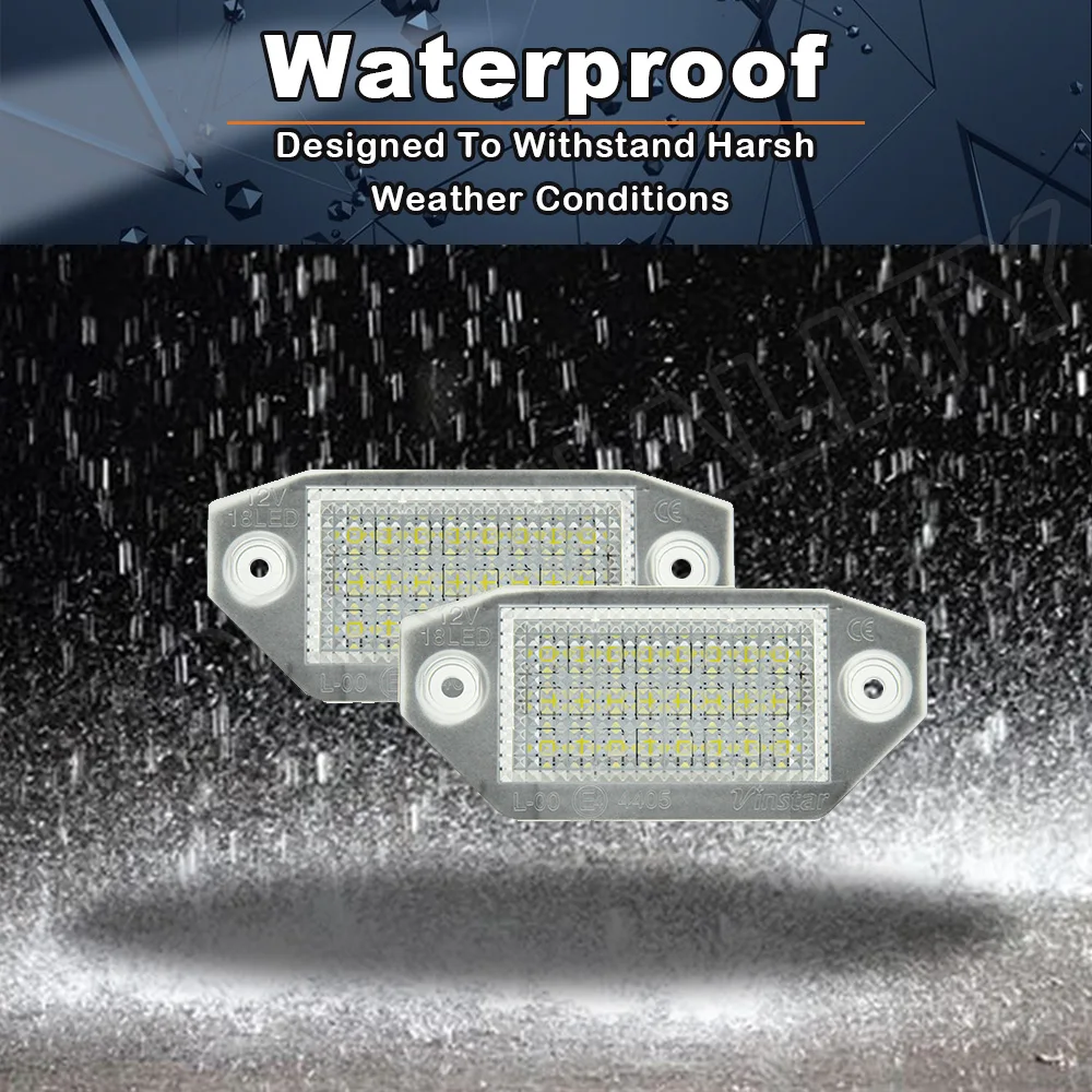 2 шт. 12 В автомобильные светодиодные фонари номерного знака для Ford Mondeo MK3 4/5 дверей