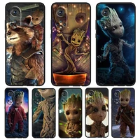 the avengers hero groot for honor 60 50 20 se pro x30 10x 10i 10 9x 9a 8x 8a lite silicone soft tpu black phone case capa cover