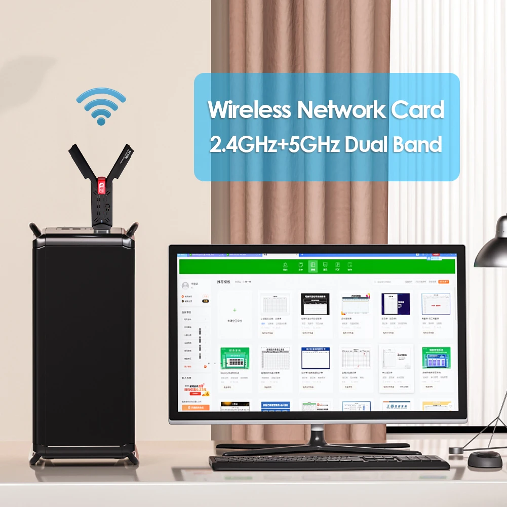 1800 Мбит/с Wi-Fi 6 USB адаптер RTL8832AU 802.11AX 2 4G/5 ГГц 3.0 Беспроводной донгл сетевая карта
