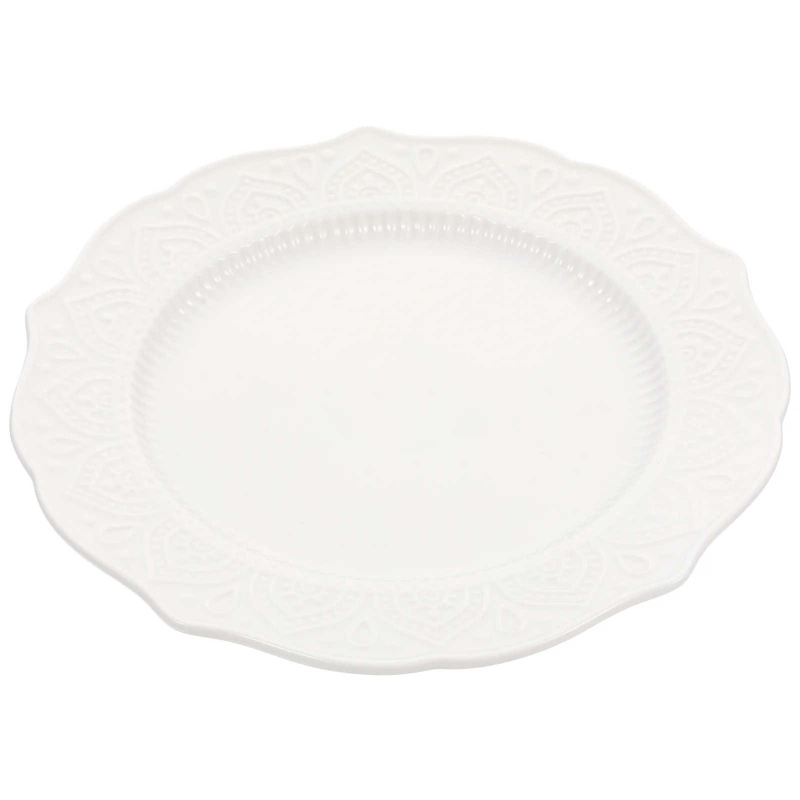 

Plate Serving Plates Tray Ceramic Dinner Pasta Fruit Dishes Salad Kitchen Storage Dish Snack Sushi Appetizer Round White