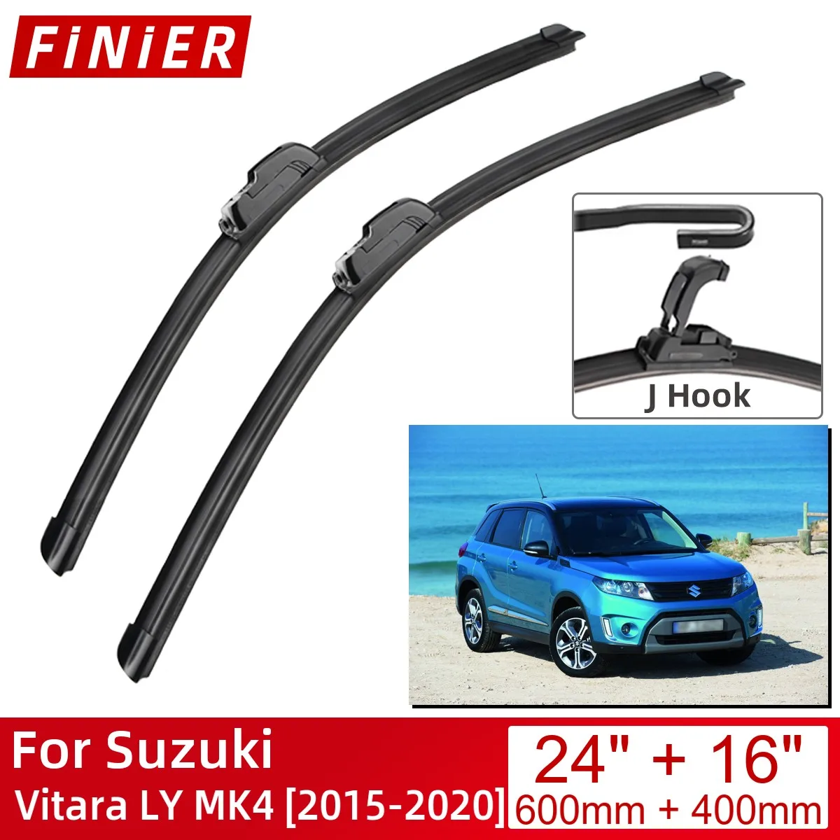 

Щетки стеклоочистителя передние для Suzuki Vitara LY MK4, 2015-2020, 24 дюйма + 16 дюймов