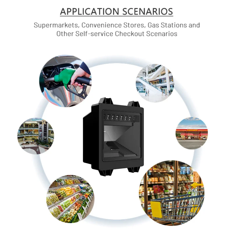 Фиксированный всенаправленный платежный сканер 1d/2d 1USB Интерфейс RS232 для