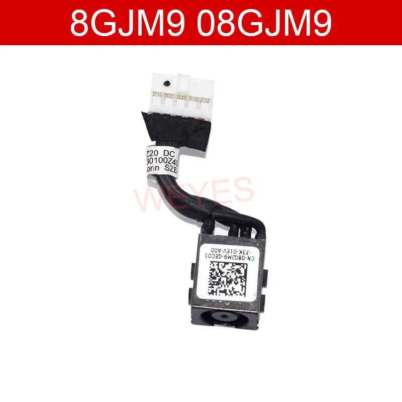 8GJM9 08GJM9 для Dell Latitude 7480 7490 разъем питания постоянного тока с кабелем хорошо