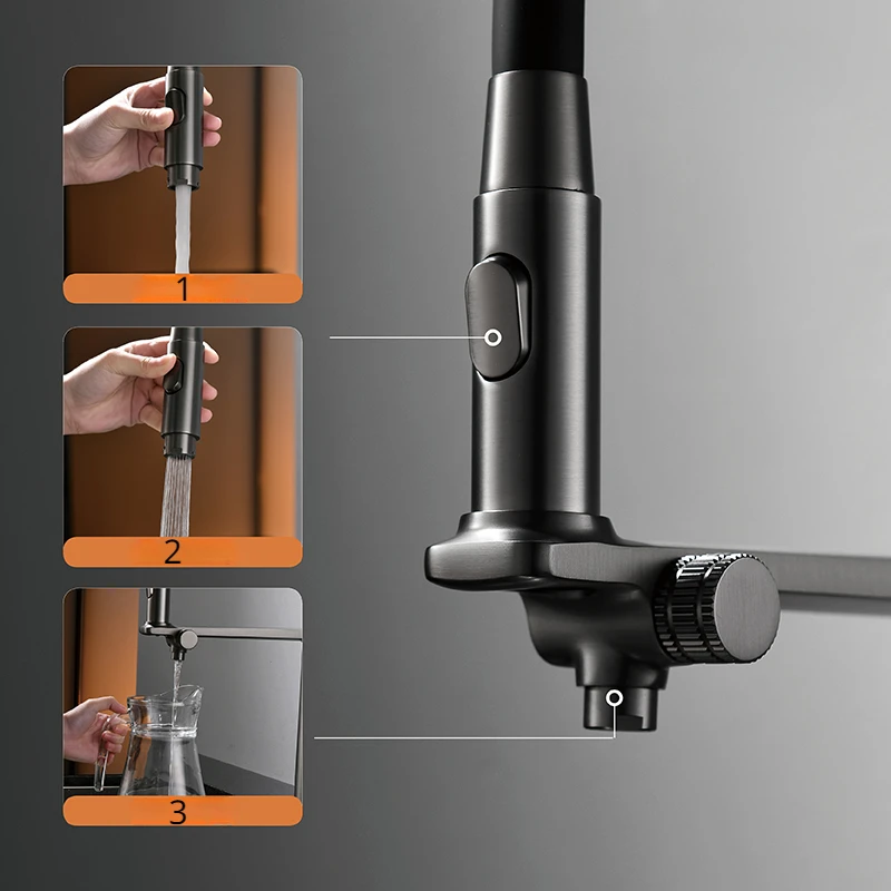 Кухонный смеситель из латуни с фильтрованной водой