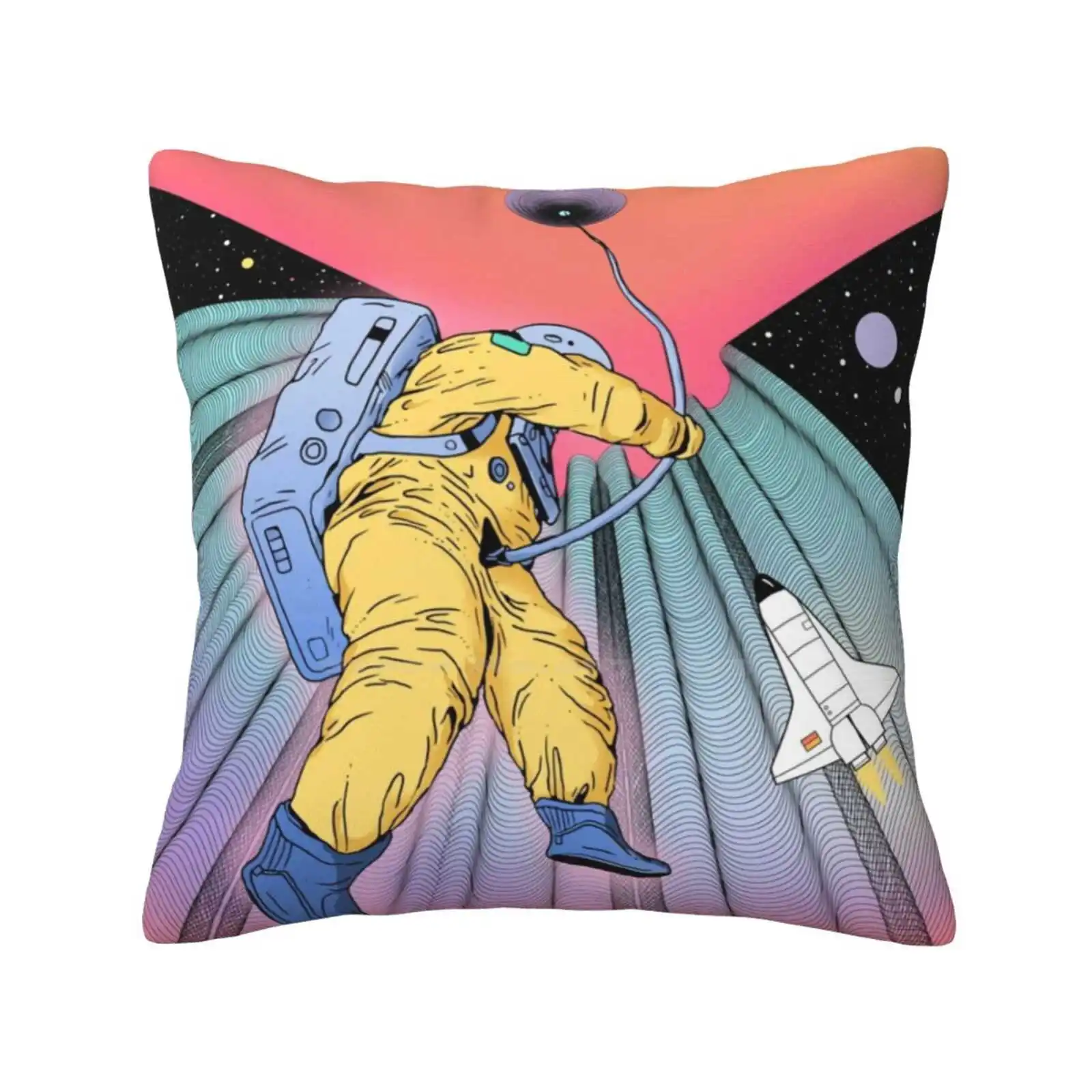 Мягкая удобная наволочка Вознесения астронавт звезды галактика Вселенная