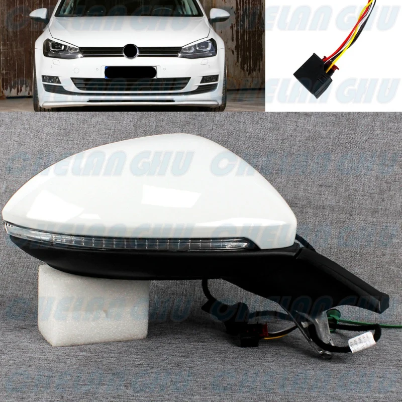 Для VW Golf 7 5 2013 2014 2015 2016 2017 2018 2019 2020 LHD правая сторона 6-контактный белый окрашенный с