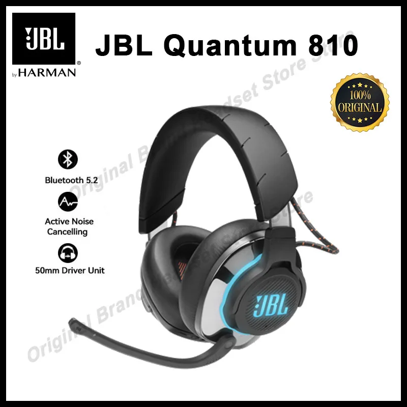 

Original JBL Original Quantum 810 Wireless Headphone ANC Hi-Res Gaming Headset 50ms Low Latency RGB Earbuds For PS5 Xbox VR Mac