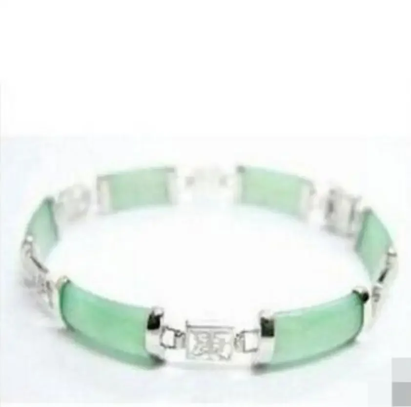 браслет из зеленого нефрита в стиле ААА изысканный драгоценный камень