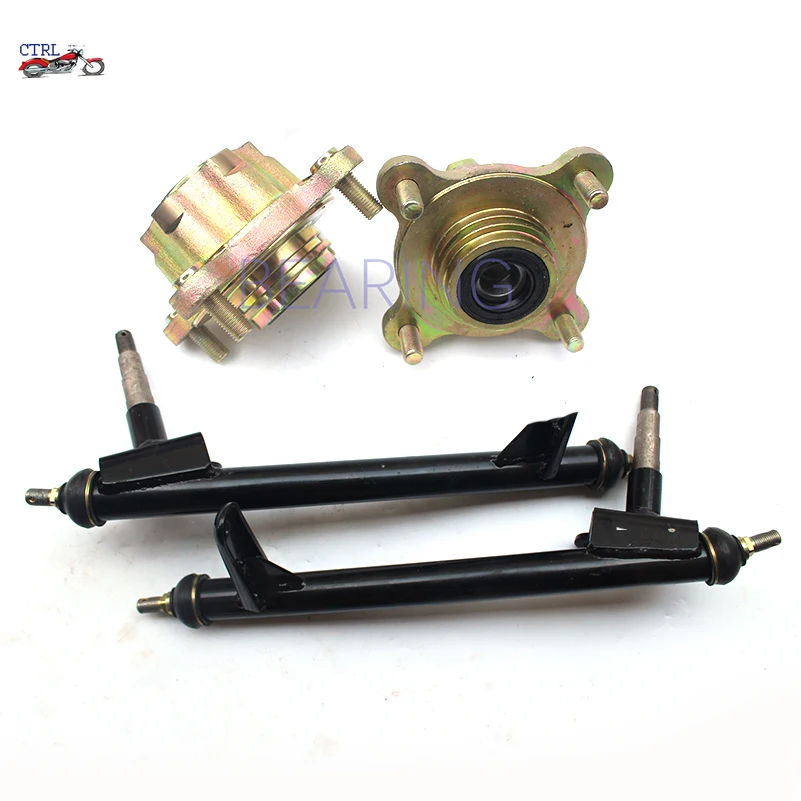 

1 Set 420mm Steering Knuckle Strut Spindle with Wheel Disc Hub Fit for Kandi 150cc 200cc 250 Go Kart Buggy Karting Bike Parts