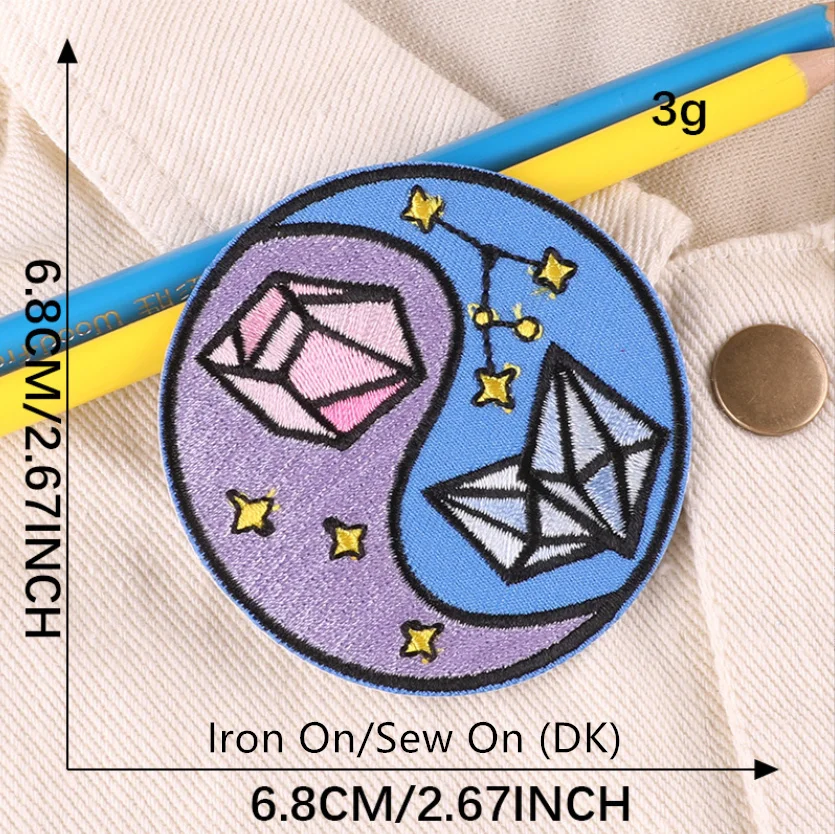 10 шт. нашивки с вышивкой Звезда Луна вышитая одежда шляпа сумка материал для
