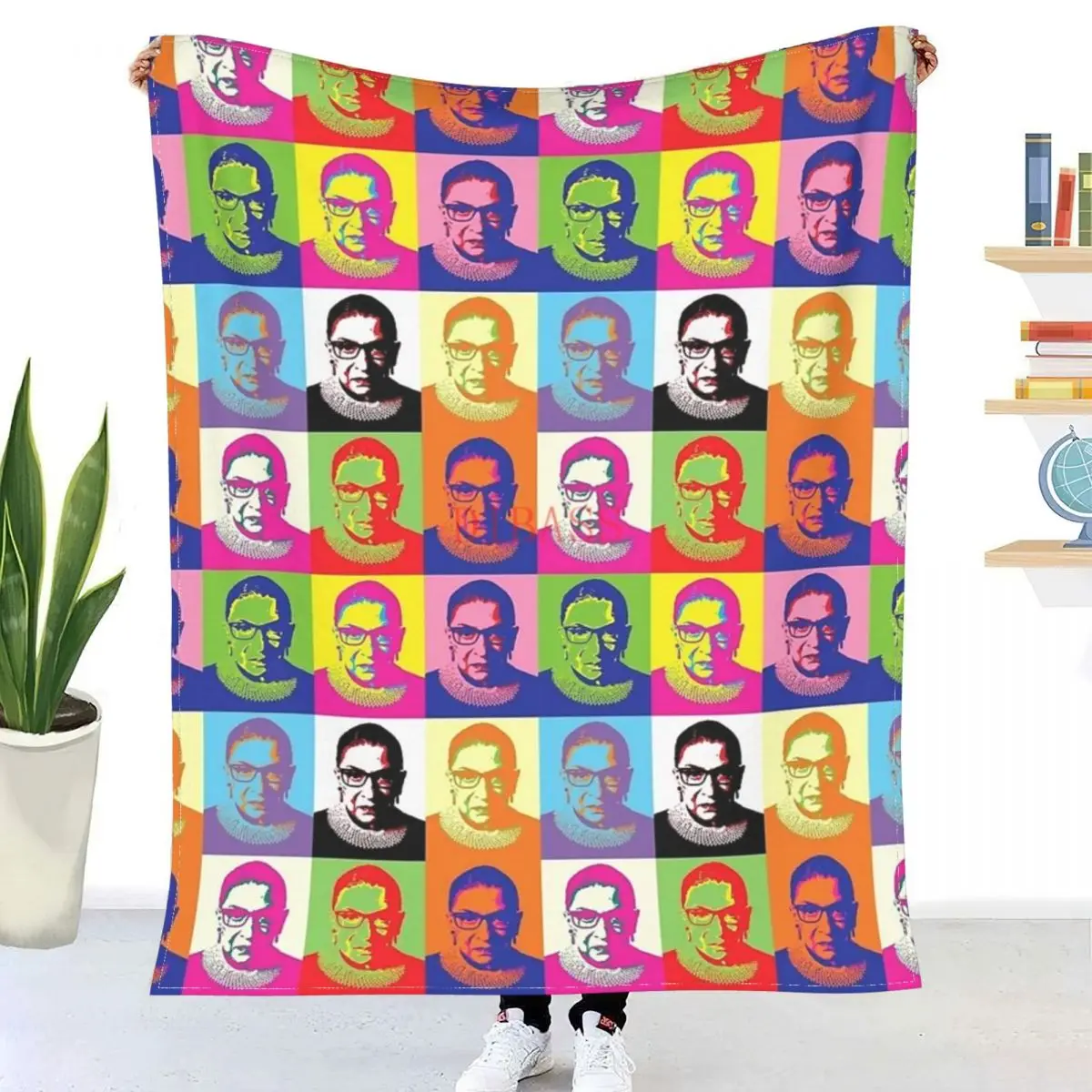 

Ruth Bader Ginsburg 3D Printed Flannel Throw Blanket，Super Warm Quilt Throw Blankets for Bedding Travel Bedding