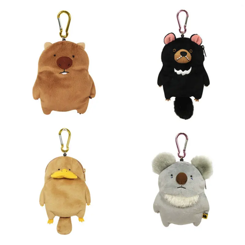 

Korean Cartoon Animal Wombat Family Coin Purse Platypus Badger Wombat Koala Doll Cute Expansion Card Bag Stuffed Plush Toy Gifts