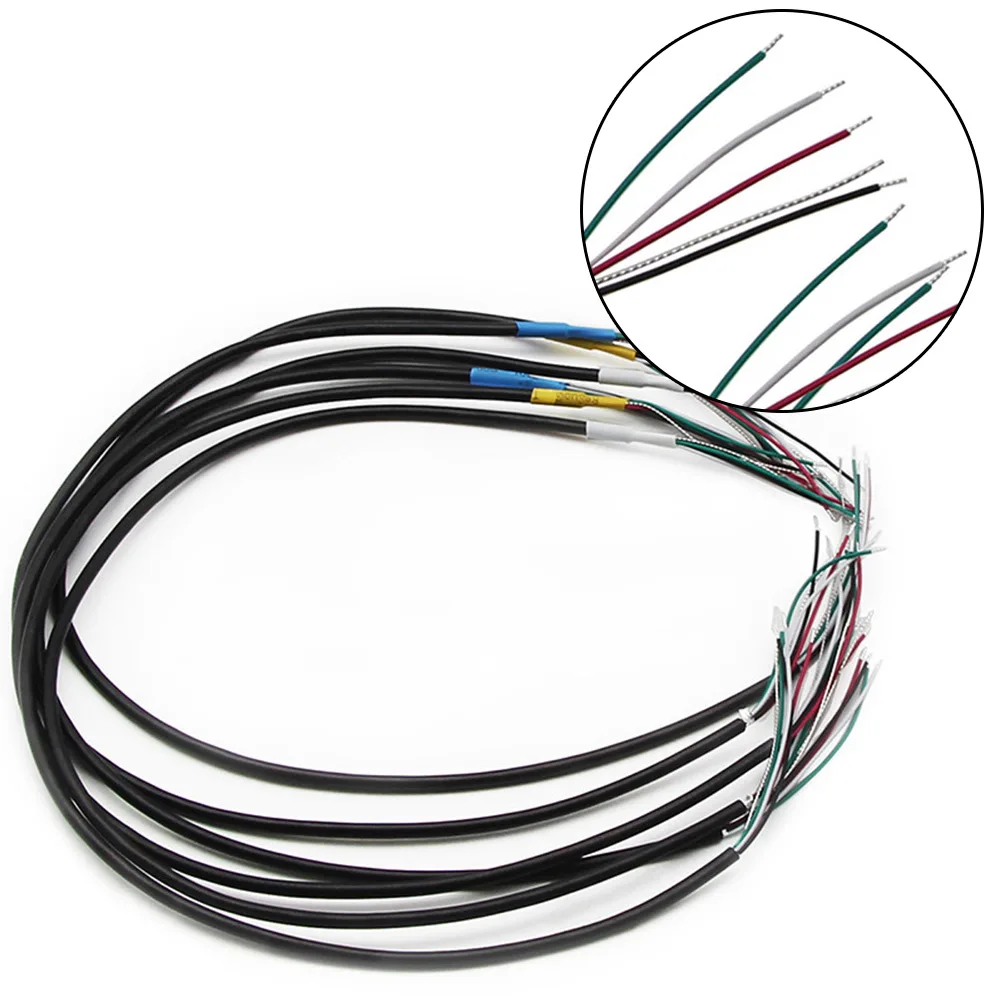 

6 Pcs Guitar Pickup Cable 34.2cm Shielded 4 Conductor Ground Circuit Hookup Wire 28 AWG Guitar Parts Accessories