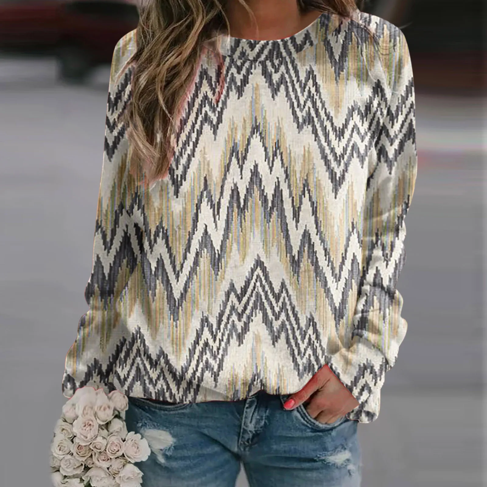 

Hooded Sweatshirt Women Pullover Sweatshirt For Women Vintage Print Sweatshirt Long Sleeve Blouse Long Sleeve Yoga Shirt