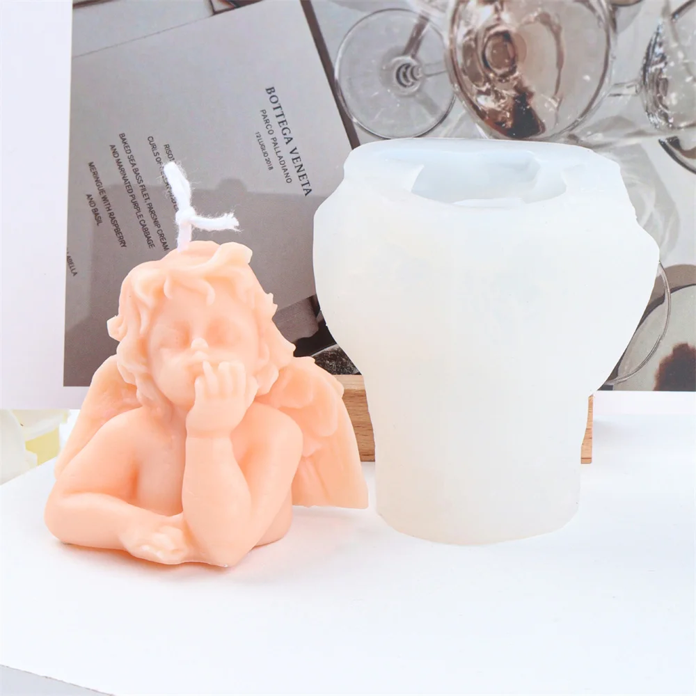 Мини-ангельская свеча искусственное мыло Ароматизированная форма крыло детский