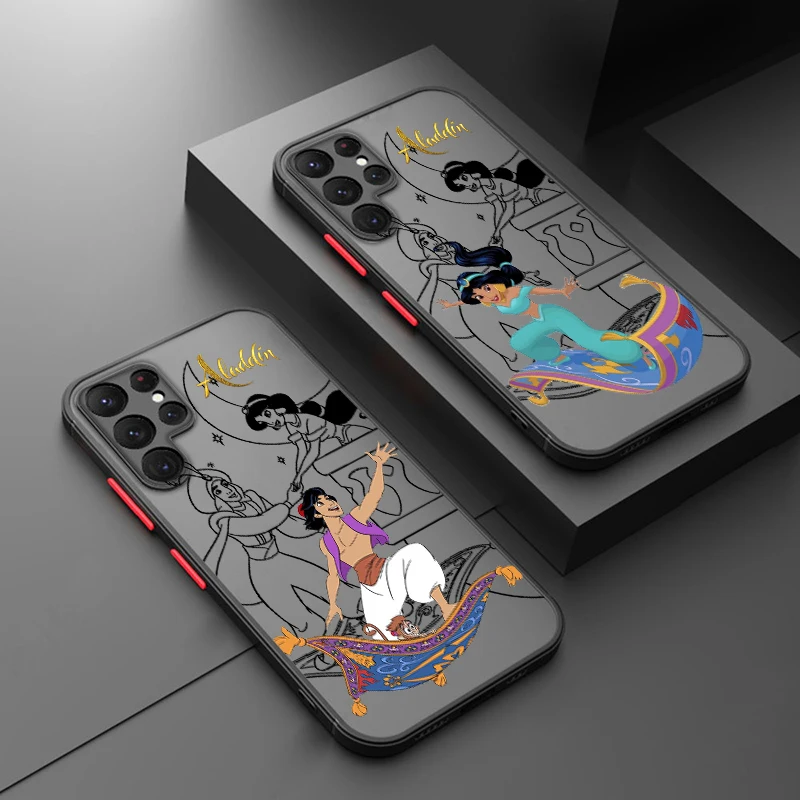 Модный прозрачный чехол для телефона Disney Aladdin Samsung A72 A54 A53 A52S A34 A32 A33 A24 A23 A22S A02 Lite
