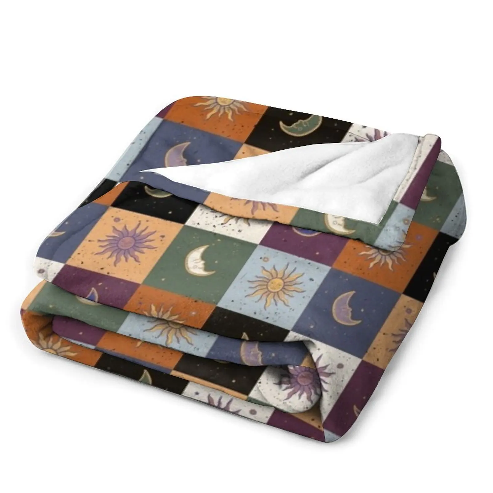 Мистический шахматный узор (Луна солнце) плед одеяло Аниме Манга одеяла