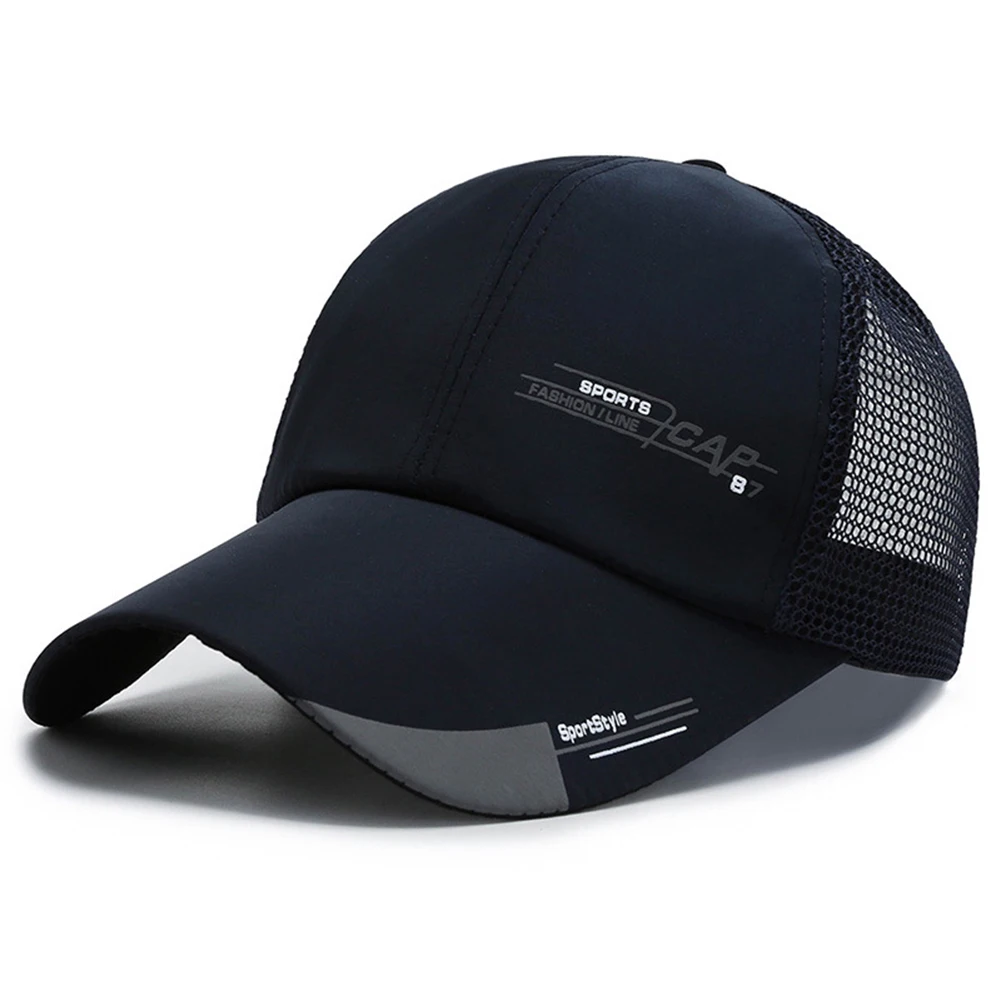 Бейсбольная кепка с длинными полями солнцезащитный козырек дышащая сетчатая