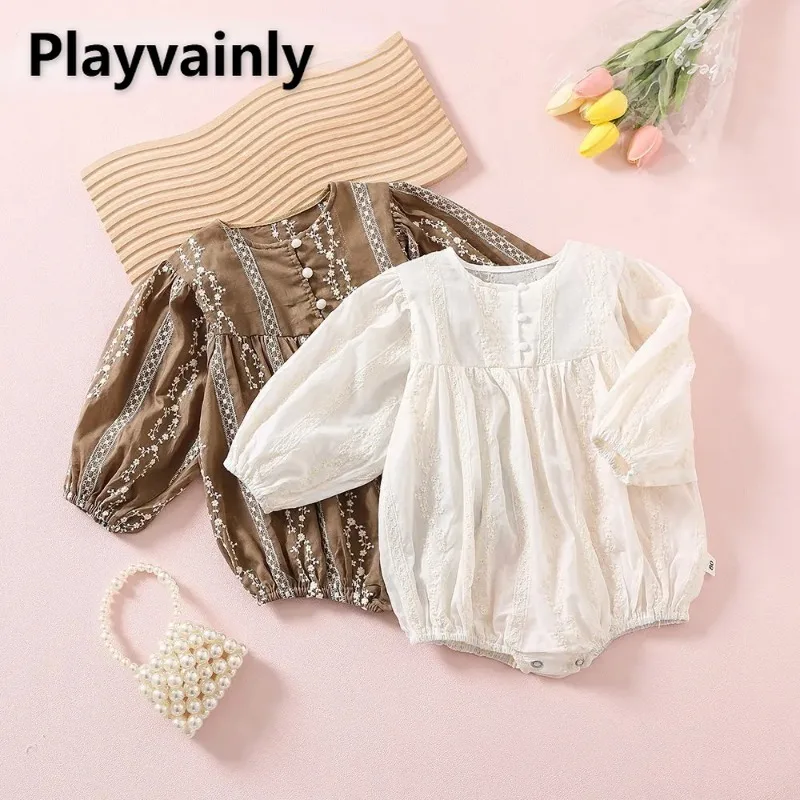 Весенняя детская одежда Боди в корейском стиле для девочек с длинными рукавами и