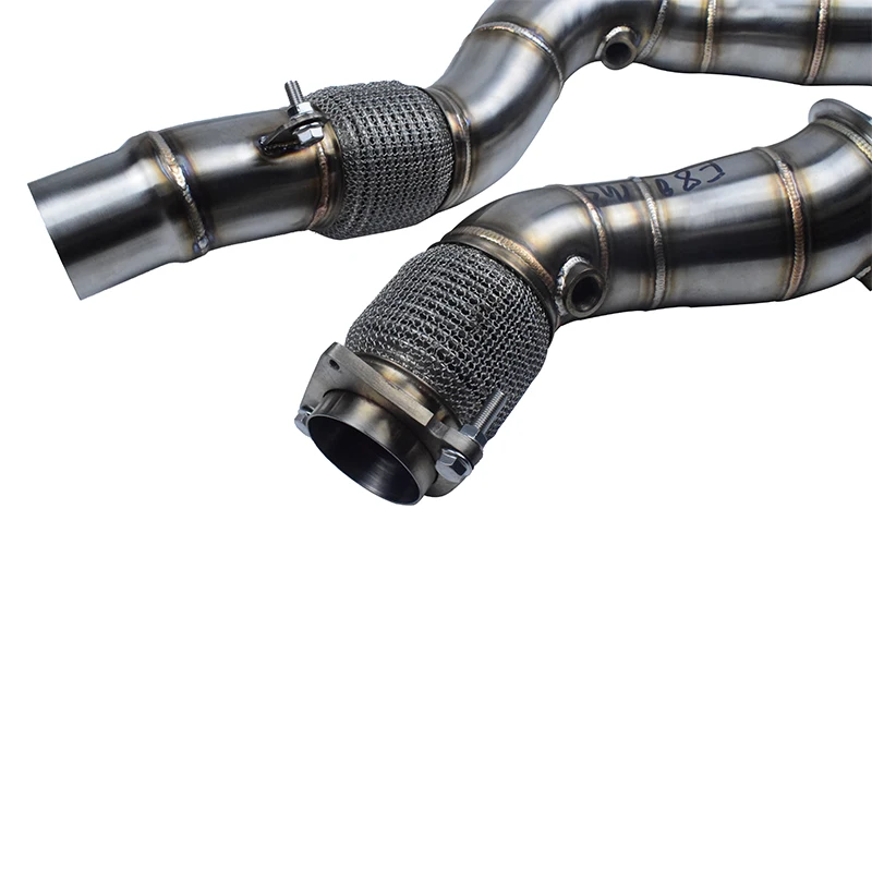 Подходит для 14-18 BMW M3 M4 F80 F82 3 0 T отверстие выхлопной трубы прямая сквозь без