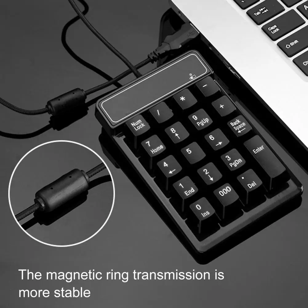 

Mini Numpad Practical Mechanical Feel Plug Play Computer Number Keyboard Mini Numpad for Laptop