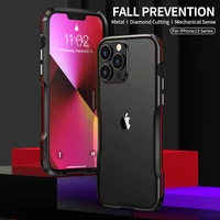 for iphone 13 12 11 pro mini max luxury metal frame for iphone 7 8 se2020 x xs plus mechanical fall proof heat dissipation case