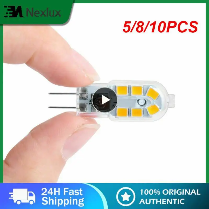 

5/8/10PCS Crystal Lamp 12v Pin Creative Small Bulb Low-voltage Mini G4 12 Bead Pc Led Lamp Bead Hot Wholesale Milky White Matte