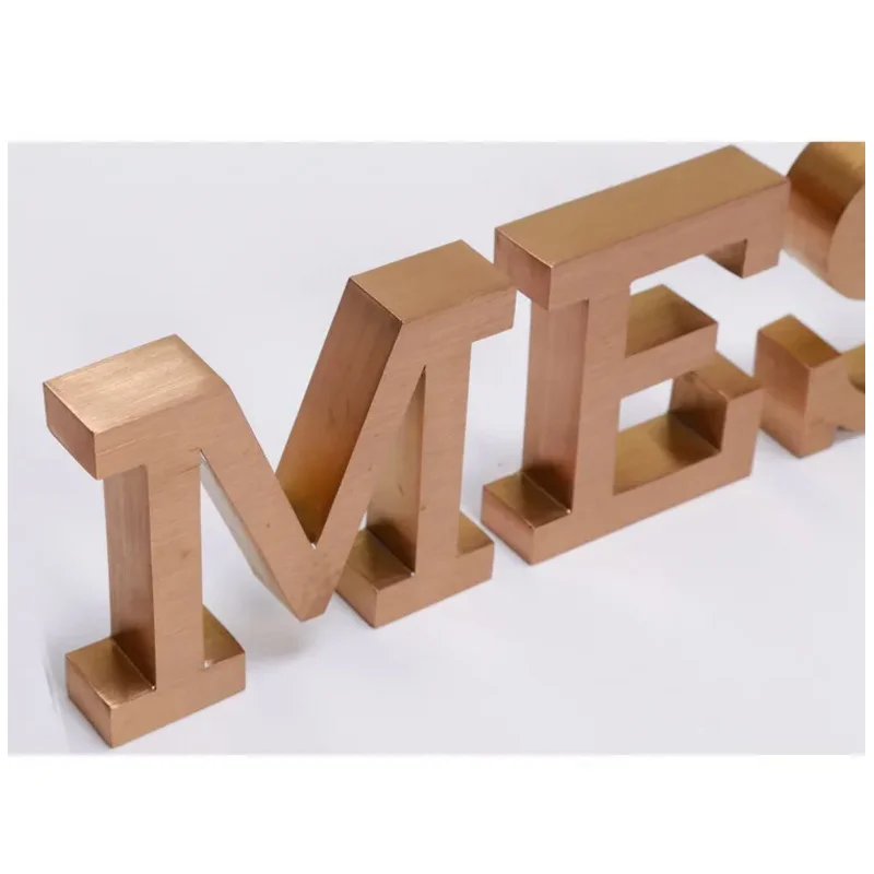 

Drop shipping Chinese manufacturer metal letter logo Custom Color Anti-rust metal letter sign
